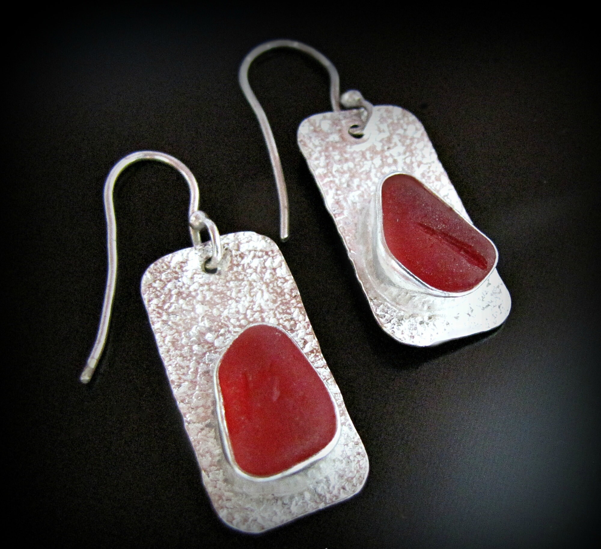 Cheap Solid Color Dangle Hook Earrings Beach Glass Drop Earrings New Desgin Sea  Glass Earrings | Joom