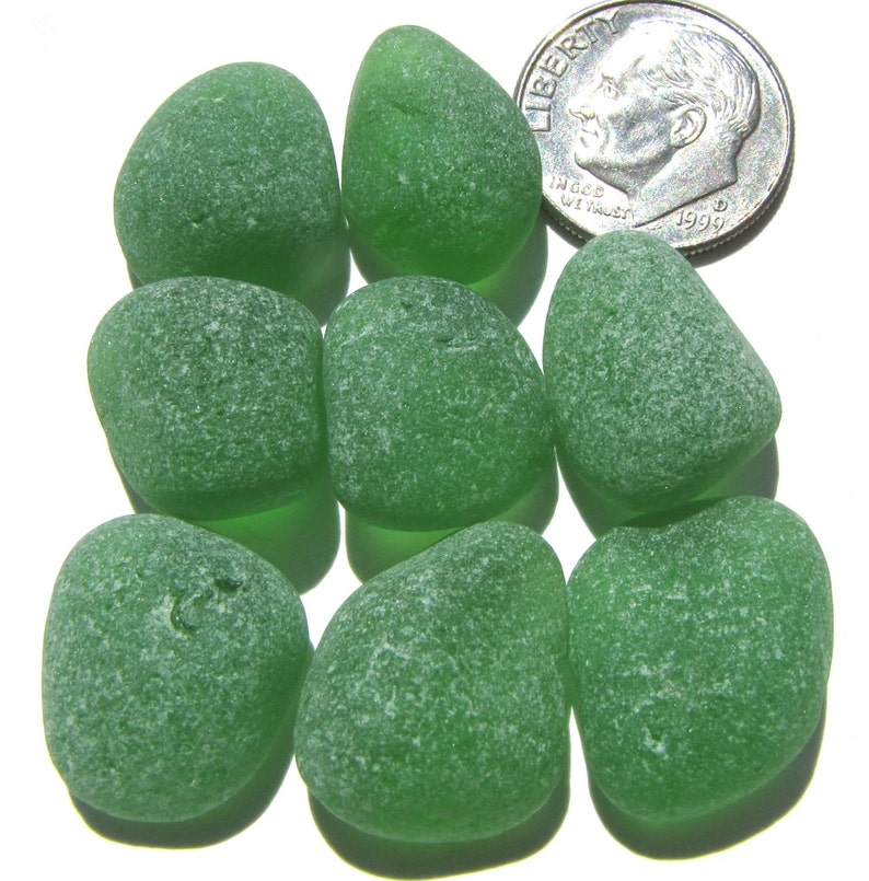 Emerald Green Sea Glass Jewelry Quality Beach Glass Lot, For Art, Design, Mosaics, Seaglass Supplies image 2