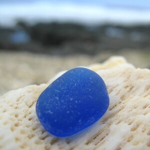 Sea Glass Jewelry, Cobalt Blue Father's Day Sea Glass Jewelry Cufflinks Sterling Silver and Seaglass, Jewellery, Beach Glass, Wedding image 3