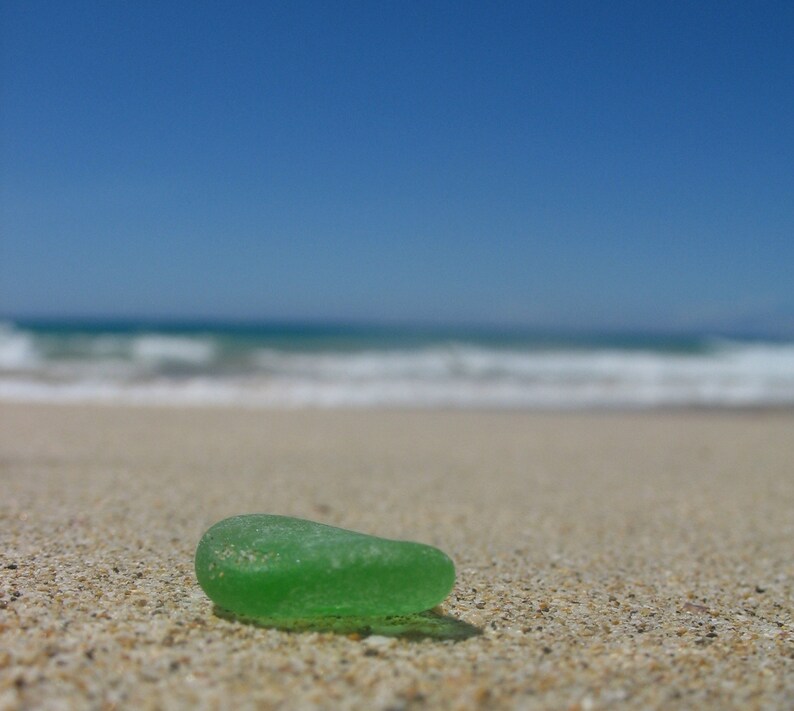 Sea Glass Jewelry, Emerald Green Sea Glass Earrings Wire Wrapped Sterling Silver, Jewellery, beach glass, seaglass image 2