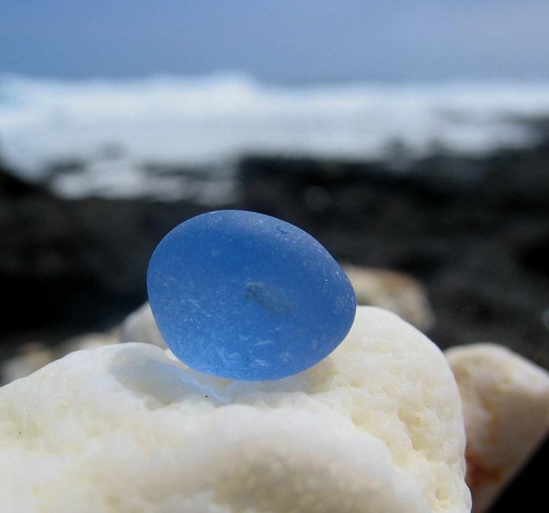 Rare Soft Blues and Colors of the Sea Genuine Sea Glass Bangle Bracelet, seaglass jewelry, beach glass image 2