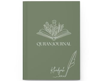 Personalized Quran Journal | Tafsir Notebook for Islamic Study | Muslim Spiritual Reflection Gift | Eid or Ramadan Gift for Him or Her