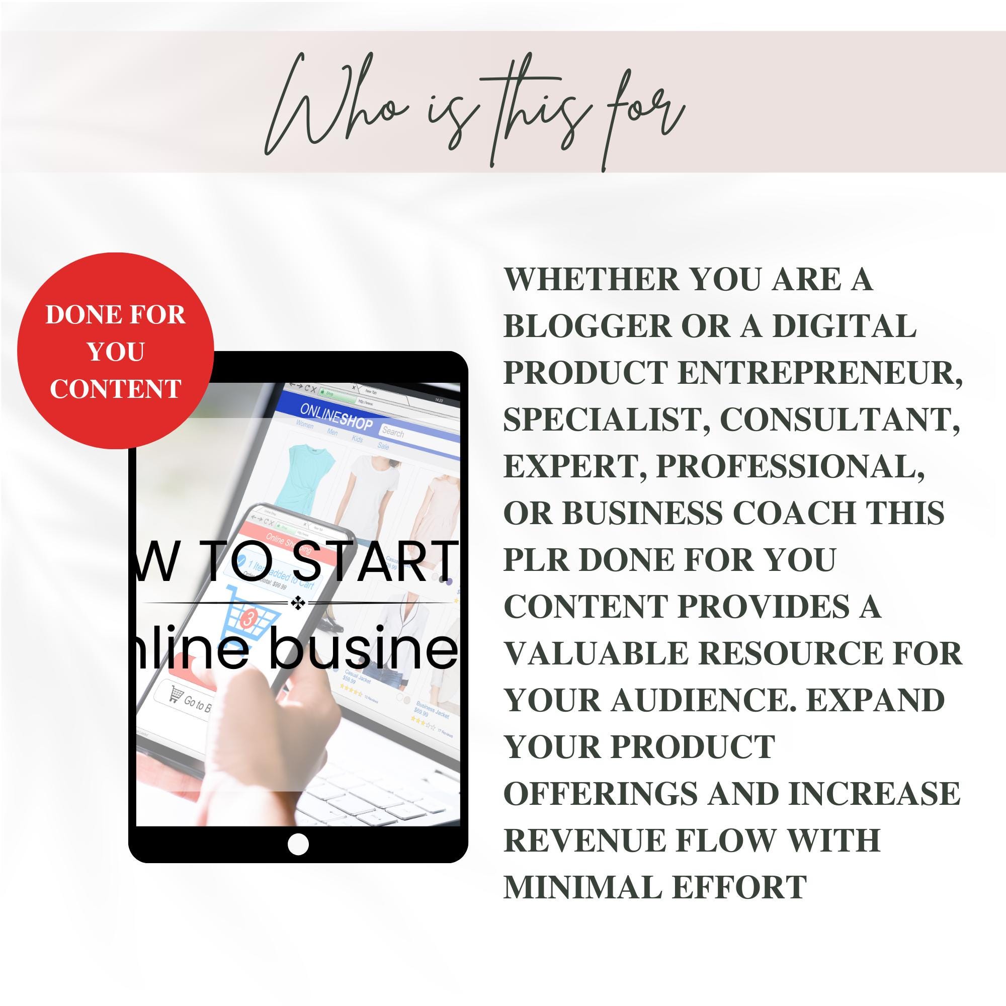 How to Start an Online Business, Done for You Guide, Master Resell ...