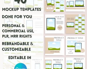 Etsy Listing Mockup, Master Wiederverkaufsrechte, für Sie verkauft, Digitales Produktmockup, Etsy Listing Canva Template, Mockups Bundle