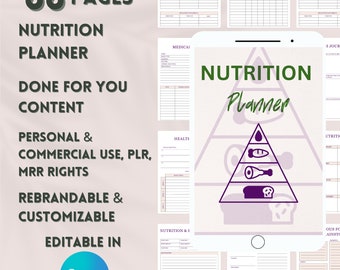 MRR Nutrition Planner, Meal Canva Template, Coaching Resources, Coaching Templates, Meal Planner, Sell as You Own, Master Resell Rights