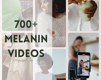 Video di melanina, rulli per social media, creazione di contenuti, marketing senza volto, MRR, diritti PLR, video senza volto, rulli senza volto, social media di melanina