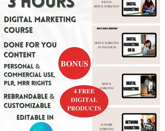 Kurs für digitales Marketing, Mega Bundle, Master Reseller Rechte, digitales Marketing für Anfänger, Kurs Done for You, Verkauf als eigener Inhalt