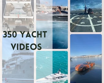 Voorraadvideo's jacht, luxe haspels, gezichtsloze marketing, PLR, MRR, YouTube-shorts, Instagram-reels, virale video's, Instagram reizen, reisblogger