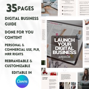 Digital Business Guide, Done For You Ebook, Online Business Handbook, Ebook Template with Master Resell Rights, Private Label Rights, PLR