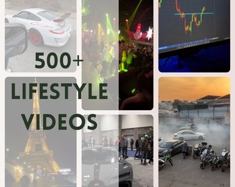 500+ Luxury Lifestyle Videos Bundle, Social Media Reels, Content Creation, Digital Marketing, MRR Rights, Faceless Videos, Faceless Reels