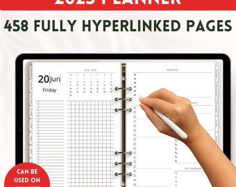 2025 Digital Planner, Goodnotes Planner, iPad Planner, Notability Planner, Dated Digital Planner, 2025 Hyperlinked Planner, All in One Dated