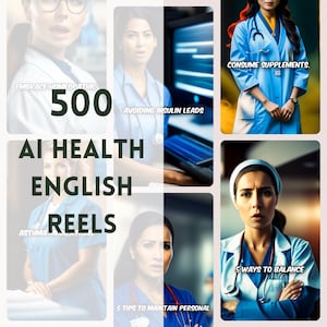 AI Health Reels, Motivational Health Video Bundle, For Instagram Reels, YouTube Shorts, TikTok Videos, Ai Reels Bundle, Master Resell Rights