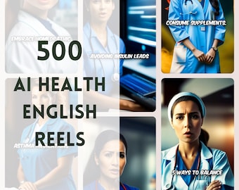 AI Health Reels, Motivational Health Video Bundle, For Instagram Reels, YouTube Shorts, TikTok Videos, Ai Reels Bundle, Master Resell Rights