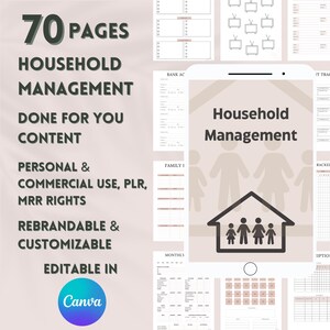 Life Binder, Household Planner, Productivity Planner, Household Budget,Family Planner,Household Management,Life Planner,Master Resell Rights