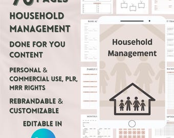 Life Binder, Household Planner, Productivity Planner, Household Budget,Family Planner,Household Management,Life Planner,Master Resell Rights