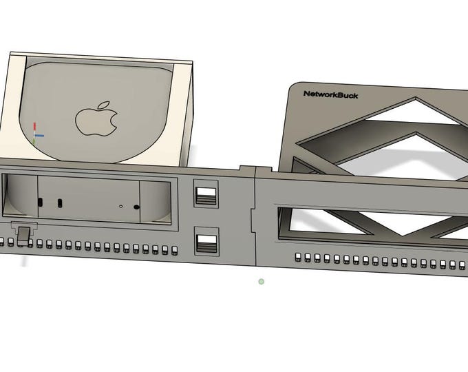 Apple Mac Mini M4 + UniFi USW-Flex-XG – 2U 19-Inch Rack Mount