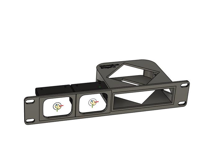 Hue Hub Pro Mount + 2 Jet KVM Mounts – 1U Rack Mount (10-Inch)
