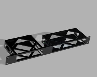 Unifi Cloud Gateway ultra / Max Mount  and Switch USW-Flex-2.5G-8- POE mount in  19Inch 1U Rack Mount