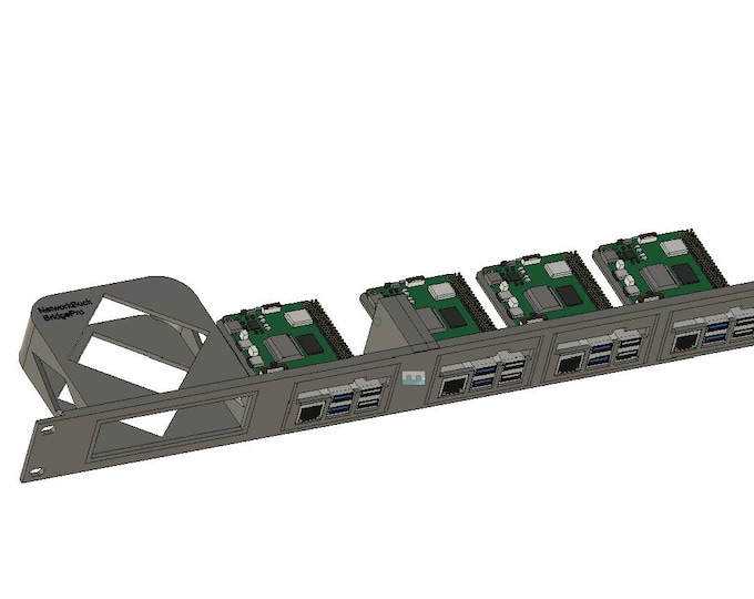 Raspberry Pi 5 (PoE HAT) + Philips Hue Bridge Pro – 1U Rack Mount (19-Inch)