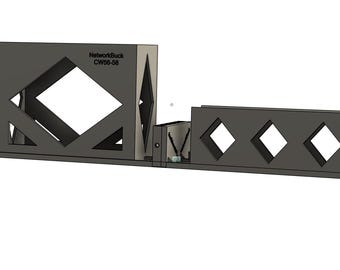 Changwang CW56 CW58 Mount + Charger Mount + Keystone Panel – 2U Rack Mount (19-Inch)