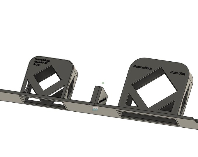 Apple TV 4K (3rd Gen) + Roku Ultra – 1U 19-Inch Rack Mount