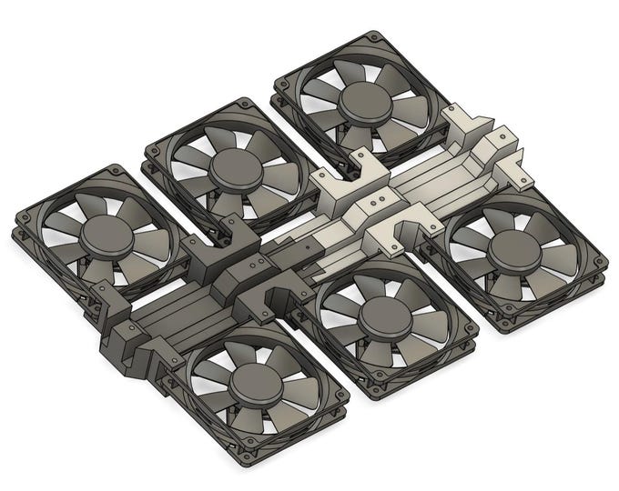 Server Rack Fan Bracket: 36-Inch, Fits Startech RK2236BKFR