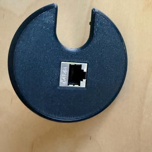 Desk Grommet with Integrated Keystone RJ45 Jack