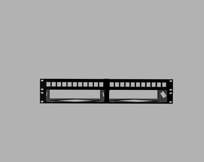 2× UniFi Pro XG 8 PoE + Integrated Patch Panel – 2U Rack Mount (19-Inch)