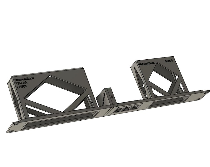 Omada ER605 Mount + Omada OC200/220  Mount + Keystone Panel – 1U Rack Mount (19-Inch)