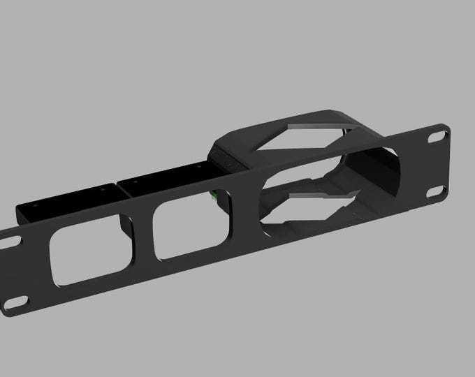 GL.iNet Router Mount + 2 Jet KVM Mounts – 1U Rack Mount (10-Inch)