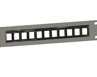 10-Inch Patch Panel with Keystone Jacks – 1U Mini Rack Mount
