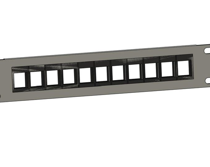 10-Inch Patch Panel with Keystone Jacks – 1U Mini Rack Mount