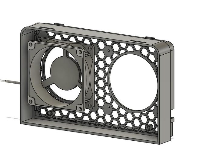 Jonsbo N3 NAS Front Fan Cooling Mount – Dual 80mm Fan Bracket