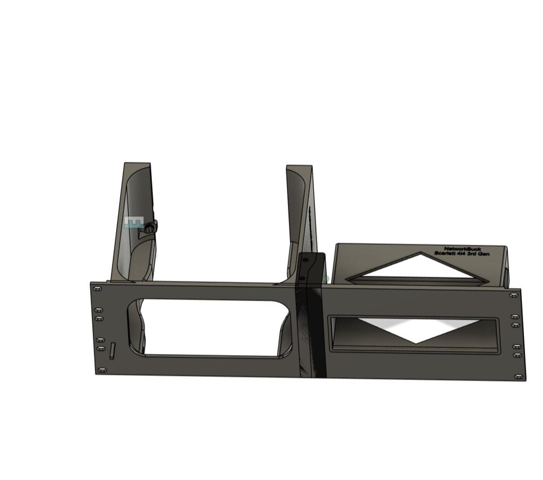 Mac Studio 3U Rack Mount, Remote Power, Focusrite Scarlett 4i4 - Etsy