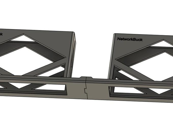 1U Rack Mount for Two Netgear 8-Port Switches