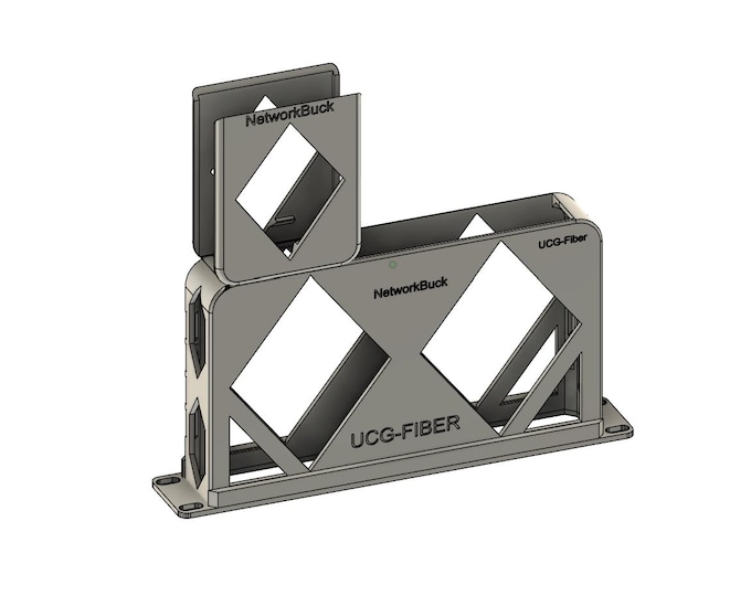 UniFi UCG-Fiber Cloud Gateway – 1U Rack Mount (10-Inch) with Embedded Charger Mount