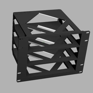 Minisforum MS-01 / MS-A2 (×3) — Compact Rack Mount | Triple Workstation Holder