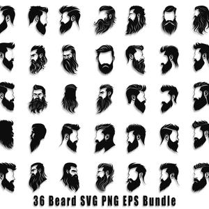 Beard Man SVG Bundle: 36 Unique Designs (Digital Download)