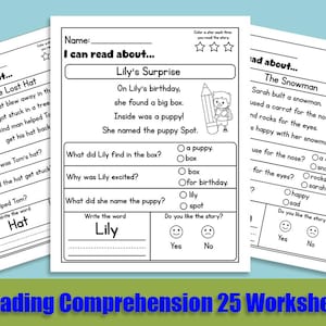 Reading Comprehension Worksheet, Stories with Questions Comprehension, Reading Activities, Sentence Reading Worksheet, Homeschool Activities