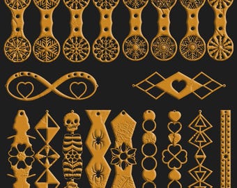 Christmas Leather Keychain SVG Template: Laser Cut Key Fob Pattern (Digital Download)