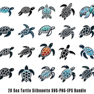 TURTLE SVG, Sea Turtle Svg, Sea Turtles DESIGNS Clipart, Turtle Svg files for Cricut, tortoise svg, Turtle png, turtle silhouette cricut