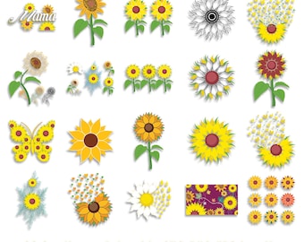 Sunflower SVG Bundle: Bee & Kindness Quotes, Cricut Cut Files (Digital Download)