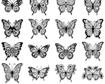 Butterfly SVG Bundle: Laser Cut Papercut Template (Digital Download)