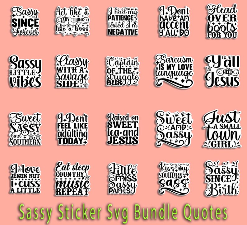 Sassy Retro Housewife PNG Bundle: Sarcastic SVG Stickers (Digital Download) image 3