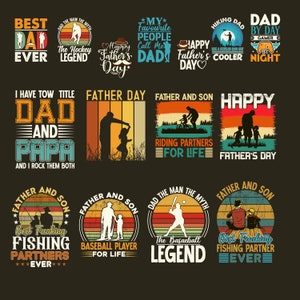 Vatertag SVG Bundle T-Shirt Design, Papa svg, Väter svg, Papa png, Bester Papa aller Zeiten, Birthday Dad svg png,