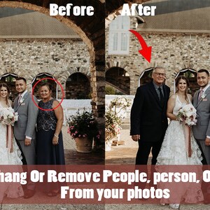 Professional Photo Editing: Add/Remove People & Objects Wedding Image editing Photoshop services and Restoration image 2