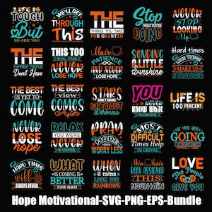 Motivational quotes Svg, stickers Bundle, Inspirational Quotes, Printable Stickers, Positive Affirmations, Mental Health svg Png eps