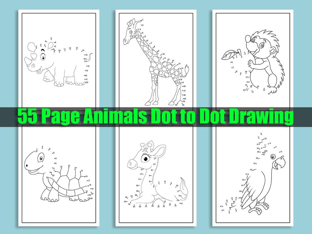 Animals Coloring Page, Animal Dot to Dot Drawing, Dot to Dot Drawing ...