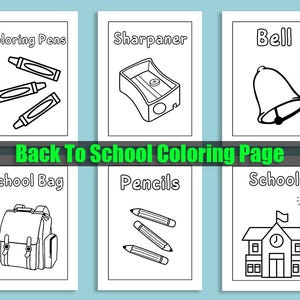 Back to School Coloring Pages: 20-Page Printable Set (Digital Download)