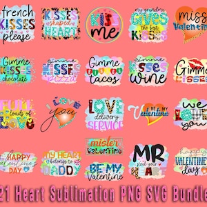 Valentine&#39;s Day heart Sublimation Bundle svg | Red heart png | Heart Svg Bundle | Heart shape svg | Love vector | Heart svg